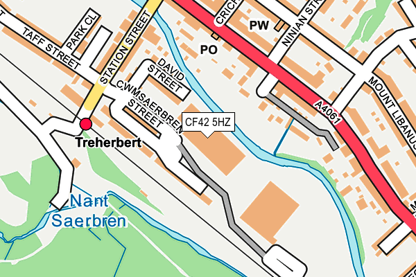 CF42 5HZ map - OS OpenMap – Local (Ordnance Survey)