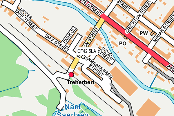 CF42 5LA map - OS OpenMap – Local (Ordnance Survey)