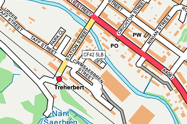 CF42 5LB map - OS OpenMap – Local (Ordnance Survey)