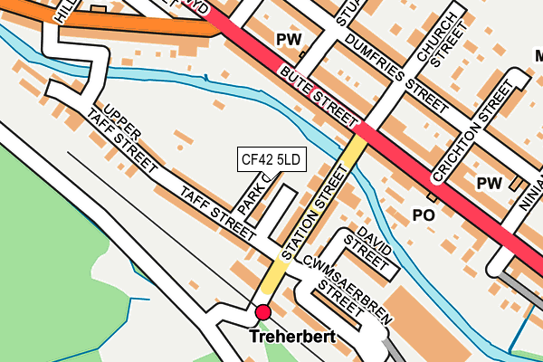 CF42 5LD map - OS OpenMap – Local (Ordnance Survey)