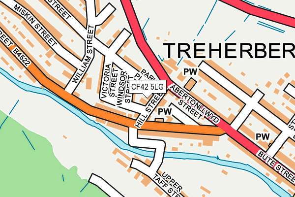 CF42 5LG map - OS OpenMap – Local (Ordnance Survey)