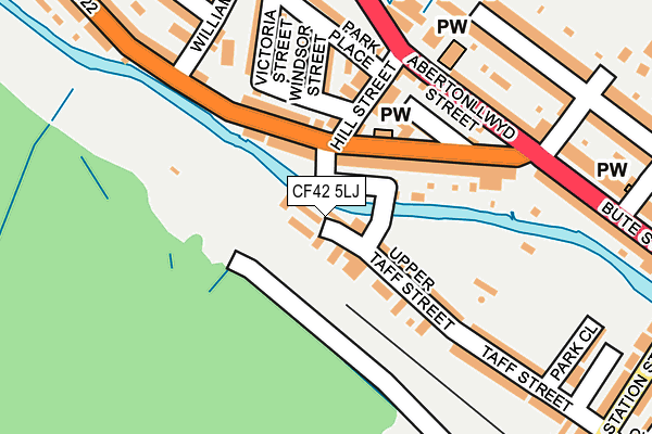 CF42 5LJ map - OS OpenMap – Local (Ordnance Survey)