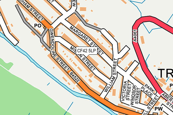 CF42 5LP map - OS OpenMap – Local (Ordnance Survey)