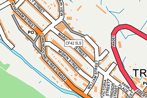 CF42 5LS map - OS OpenMap – Local (Ordnance Survey)