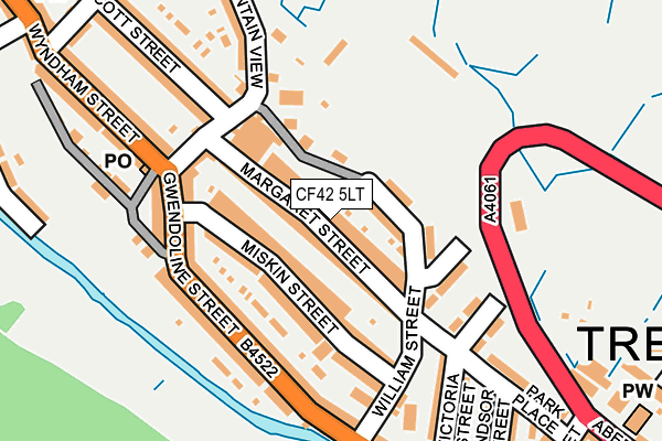 CF42 5LT map - OS OpenMap – Local (Ordnance Survey)