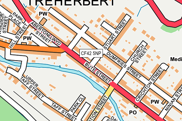 CF42 5NP map - OS OpenMap – Local (Ordnance Survey)