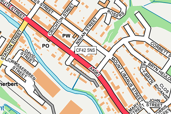 CF42 5NS map - OS OpenMap – Local (Ordnance Survey)