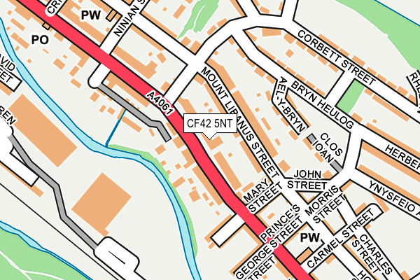 CF42 5NT map - OS OpenMap – Local (Ordnance Survey)