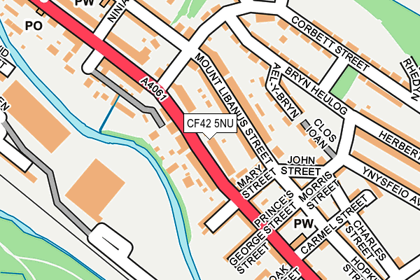 CF42 5NU map - OS OpenMap – Local (Ordnance Survey)