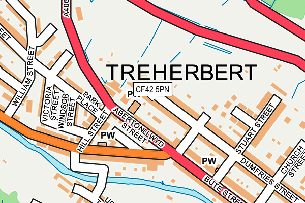 CF42 5PN map - OS OpenMap – Local (Ordnance Survey)