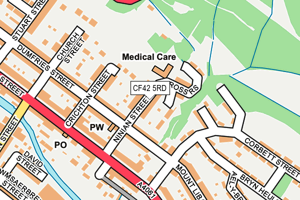 CF42 5RD map - OS OpenMap – Local (Ordnance Survey)