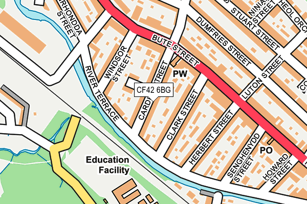 CF42 6BG map - OS OpenMap – Local (Ordnance Survey)