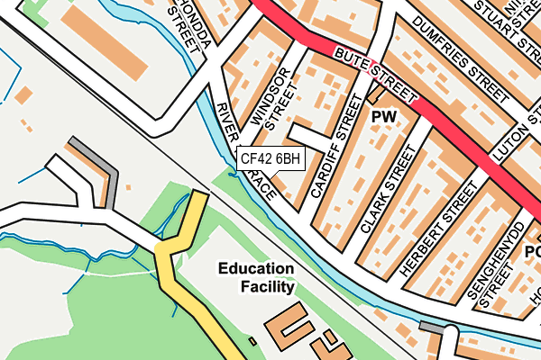 CF42 6BH map - OS OpenMap – Local (Ordnance Survey)