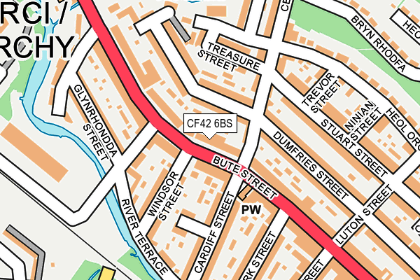 Map of VW CARDIFF ARMS LIMITED at local scale