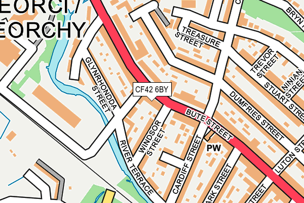 CF42 6BY map - OS OpenMap – Local (Ordnance Survey)