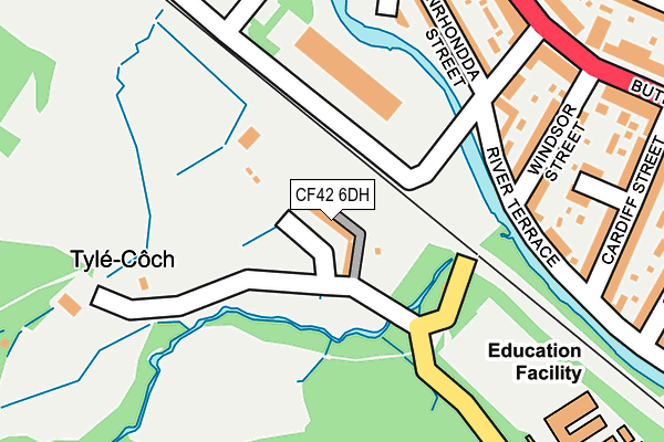 CF42 6DH map - OS OpenMap – Local (Ordnance Survey)