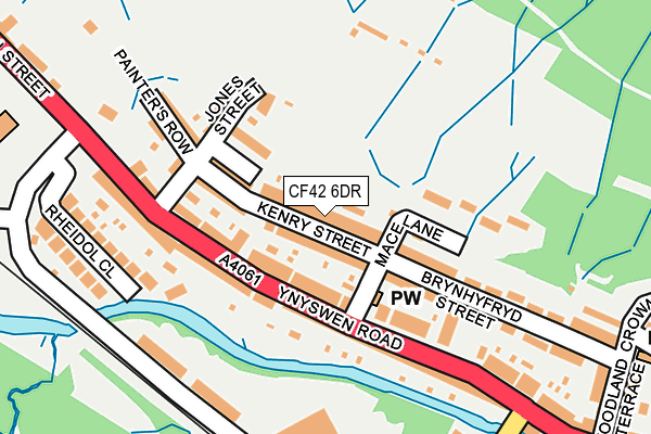 CF42 6DR map - OS OpenMap – Local (Ordnance Survey)