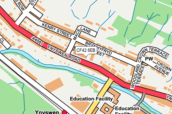 CF42 6EB map - OS OpenMap – Local (Ordnance Survey)