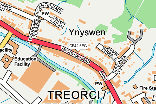 Map of SAM HOLDINGS (TREORCHY) LIMITED at local scale