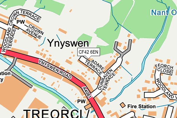 CF42 6EN map - OS OpenMap – Local (Ordnance Survey)