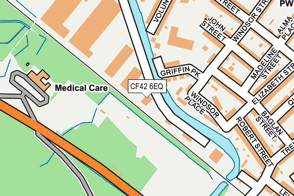 CF42 6EQ map - OS OpenMap – Local (Ordnance Survey)