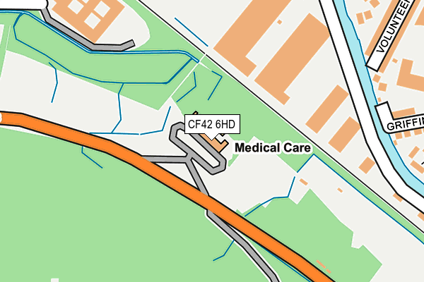 CF42 6HD map - OS OpenMap – Local (Ordnance Survey)