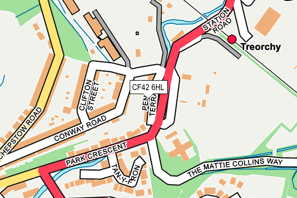 CF42 6HL map - OS OpenMap – Local (Ordnance Survey)