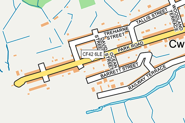 CF42 6LE map - OS OpenMap – Local (Ordnance Survey)