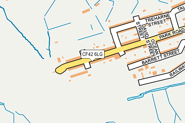 CF42 6LG map - OS OpenMap – Local (Ordnance Survey)