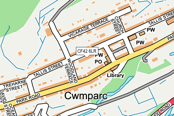 CF42 6LR map - OS OpenMap – Local (Ordnance Survey)