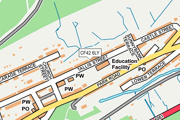 CF42 6LY map - OS OpenMap – Local (Ordnance Survey)