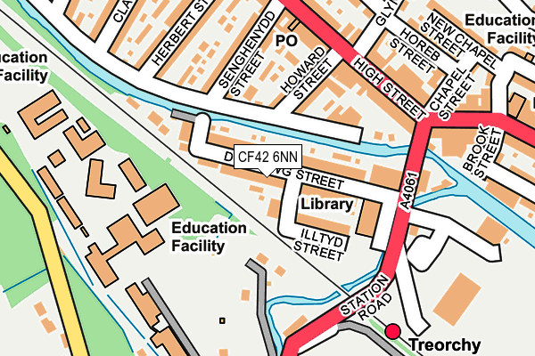 CF42 6NN map - OS OpenMap – Local (Ordnance Survey)