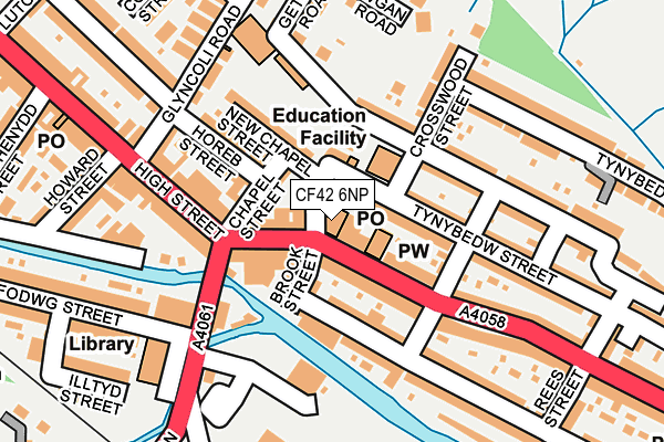 CF42 6NP map - OS OpenMap – Local (Ordnance Survey)