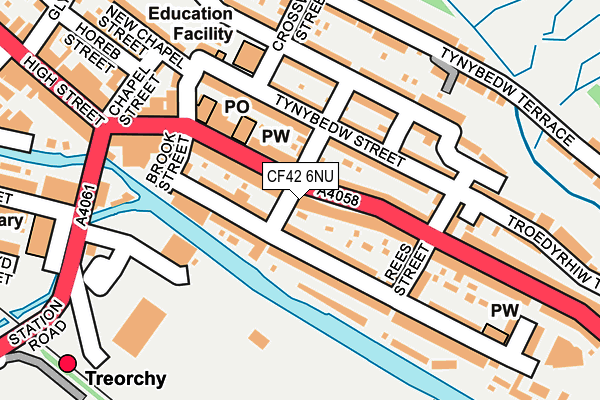 CF42 6NU map - OS OpenMap – Local (Ordnance Survey)