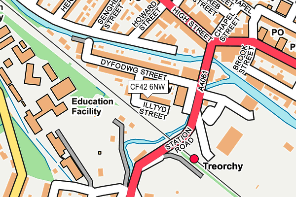 CF42 6NW map - OS OpenMap – Local (Ordnance Survey)