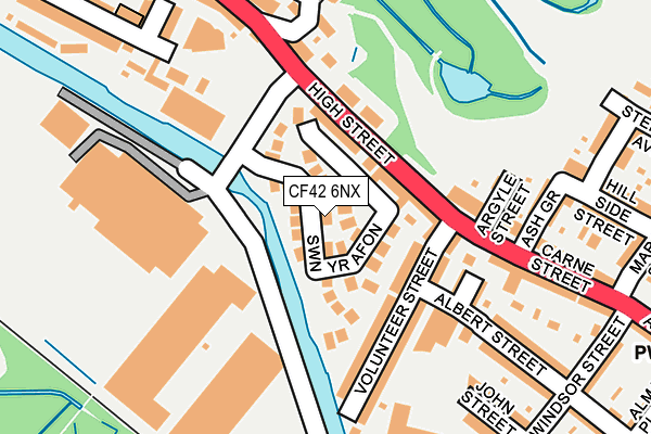 CF42 6NX map - OS OpenMap – Local (Ordnance Survey)