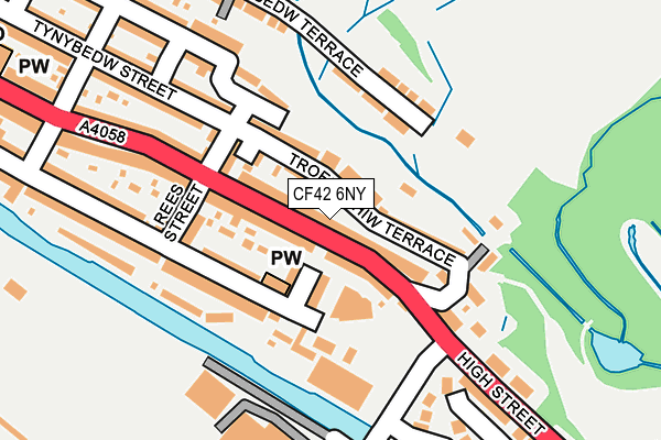 CF42 6NY map - OS OpenMap – Local (Ordnance Survey)