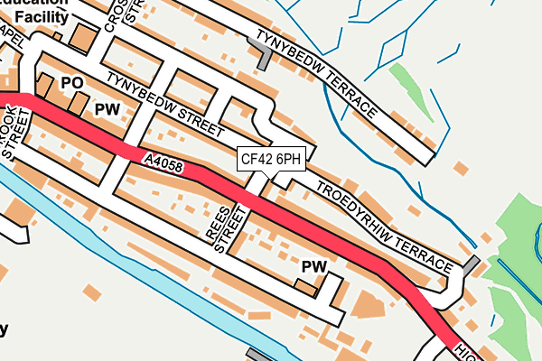 CF42 6PH map - OS OpenMap – Local (Ordnance Survey)