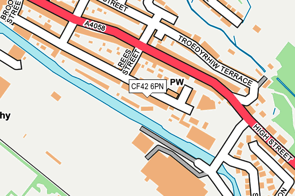 CF42 6PN map - OS OpenMap – Local (Ordnance Survey)