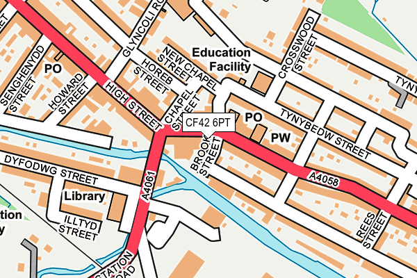 CF42 6PT map - OS OpenMap – Local (Ordnance Survey)