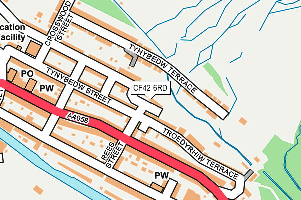 CF42 6RD map - OS OpenMap – Local (Ordnance Survey)