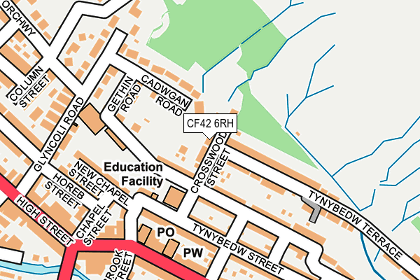 CF42 6RH map - OS OpenMap – Local (Ordnance Survey)