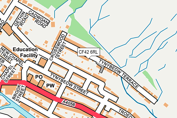 CF42 6RL map - OS OpenMap – Local (Ordnance Survey)