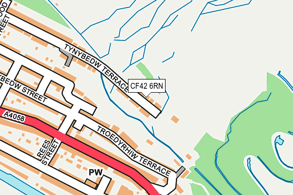 CF42 6RN map - OS OpenMap – Local (Ordnance Survey)