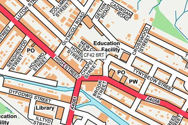 CF42 6RT map - OS OpenMap – Local (Ordnance Survey)