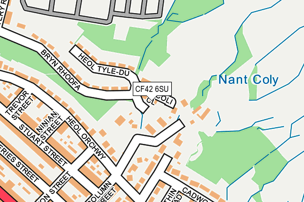 CF42 6SU map - OS OpenMap – Local (Ordnance Survey)