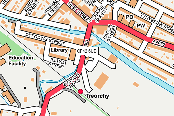 CF42 6UD map - OS OpenMap – Local (Ordnance Survey)