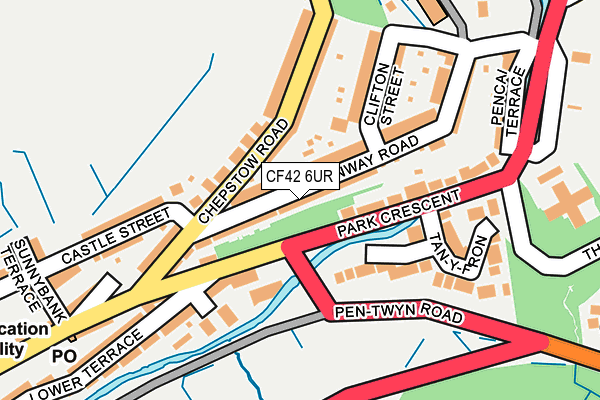 CF42 6UR map - OS OpenMap – Local (Ordnance Survey)