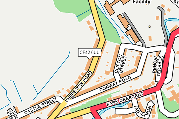 CF42 6UU map - OS OpenMap – Local (Ordnance Survey)