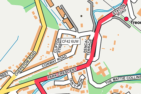 CF42 6UW map - OS OpenMap – Local (Ordnance Survey)